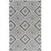 Vernal 3'3" x 5'3" Modern Flat Weave Moroccan Bohemian Wool Charcoal/Black/Ivory Area Rug - Hauteloom
