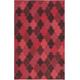 Datil 3'6" x 5'6" Modern Modern Moroccan Trellis Wool Burgundy/Burgundy/Mauve/Pink/Red Area Rug - Hauteloom