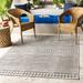 Imboden 6'7" x 9' Black/White Outdoor Area Rug - Hauteloom