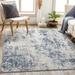 Duff 6'7" x 9'6" Modern Charcoal/Medium Gray/Blue/Gray/Off White Area Rug - Hauteloom