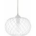 Belmore 12"L x 12"W x 10"H Modern White Pendant - Hauteloom