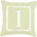 Eynsford 18" Square Cottage Cotton Cream/Light Olive/Olive Throw Pillow - Hauteloom