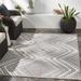 Queanbeyan 2' x 2'11" White/Black/Gray Area Rug - Hauteloom