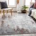 Bitton 8'10" x 12'4" Modern Charcoal/Light Gray/Mustard/Gray/Lavender/Off White/Rust/Brick Red Area Rug - Hauteloom