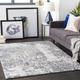 Walhonding 3'11" x 5'7" Modern Pale Blue/Denim/Light Gray/Medium Gray/Ivory Area Rug - Hauteloom