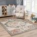 Woorabinda 6'7" x 9' Traditional Charcoal/Mustard/Camel/Dusty Pink/Light Gray/Off White/Rust/Sky Blue/Brick Red Area Rug - Hauteloom