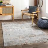 Ottawa 6'7" x 9'6" Modern Light Gray/Teal/Medium Gray/Taupe/Cream/Dark Blue/Gray/Pale Blue/Rust/Tan/Brick Red/Rust/Navy Area Rug - Hauteloom