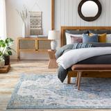 Whippany 8'11" x 12'4" Traditional Navy/Burnt Orange/Gray/Light Beige/Light Blue/Mustard/Light Slate/Peach Area Rug - Hauteloom