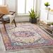 Kotlik 6'7" x 9' Traditional Navy/Burnt Orange/Fuchsia/Gray/Light Beige/Light Blue/Mustard/Light Slate/Peach Area Rug - Hauteloom