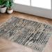 Sywell 6'7" x 9'6" Modern Light Gray/Charcoal/Beige/Dark Blue/Blue/Light Beige/Tan/Peach Area Rug - Hauteloom