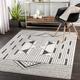 Middlemount 5' x 7' Modern Black/Medium Gray/Light Gray/Charcoal/Off White/Light Slate Area Rug - Hauteloom