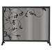 Charlton Home® Beihl Single Panel Steel Fireplace Screen Steel in Black/Gray | 31 H x 39 W x 8 D in | Wayfair 96B035062AF644CCBAC3CDEC369A7CF0