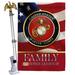 Breeze Decor US Family Honor Impressions Decorative 2-Sided Polyester 40 x 28 in. Flag Set in Red/Black | 40 H x 28 W in | Wayfair