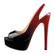 Only maker Women's Peep Toe High Heels Pointed Toe Slingback Platform Pumps Wedding Party Work Dress Shoes Black Size 11