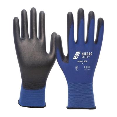 6240-10 Handschuhe Skin Größe 10 blau/schwarz en 388 PSA-Kategorie ii - Nitras Image