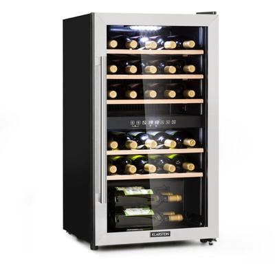 Klarstein - Vinamour 29 Duo Weinkühlschrank 2 Zonen 80L/29 Flaschen 5-22°C Touch