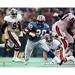 Barry Sanders Detroit Lions Unsigned Blue Jersey Running Photograph