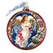 G Debrekht Holiday Splendor Angel in the Arch Hanging Figurine Ornament Glass in Blue/Red/White | 5.5 H x 5 W x 5 D in | Wayfair 73892-1322