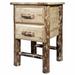 Loon Peak® Glacier Country Collection 2-Drawer Pine Nightstand Wood in Brown/Green | 30 H x 20 W x 20 D in | Wayfair
