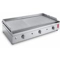 Gaz - chef 80 Lisse - 3 brûleurs - Double corps de chauffe - Inox 304 Alimentaire - Plancha Planet