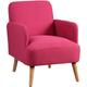 Altobuy - teodore - Fauteuil Rembourré Tissu Rose - Rose