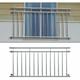 Ecd Germany - Garde-corps Balcon Français - 90 x 100 cm - avec 7 Barres Transversales - Appui