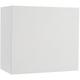 Rangement mural fermé carré finition blanc laqué brillant L55 cm eternel - Blanc