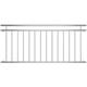 Rampe de balcon V2A, 184 cm fenêtre, barre de balcon, balustrade, protection en acier inoxydable