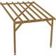 Carport adossé 3x3 - Tuilable pente 30% - Bois massif traité CL3 Marron - Robuste Sans la visserie