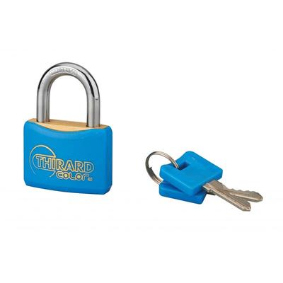 THIRARD - Cadenas à clé Mach, laiton, extérieur, anse acier, 40mm, 2 clés