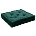 Coussin de sol garni - 50 x 50 cm - 100 % coton Vert foncé - Vert foncé