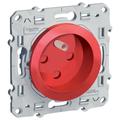 Schneider Electric - prise de courant 2p+t - rouge - fixation par vis - bornes à vis - schneider