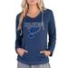 Women's Concepts Sport Navy St. Louis Blues Mainstream Terry Tri-Blend Long Sleeve Hooded Top