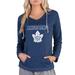 Women's Concepts Sport Navy Toronto Maple Leafs Mainstream Terry Tri-Blend Long Sleeve Hooded Top