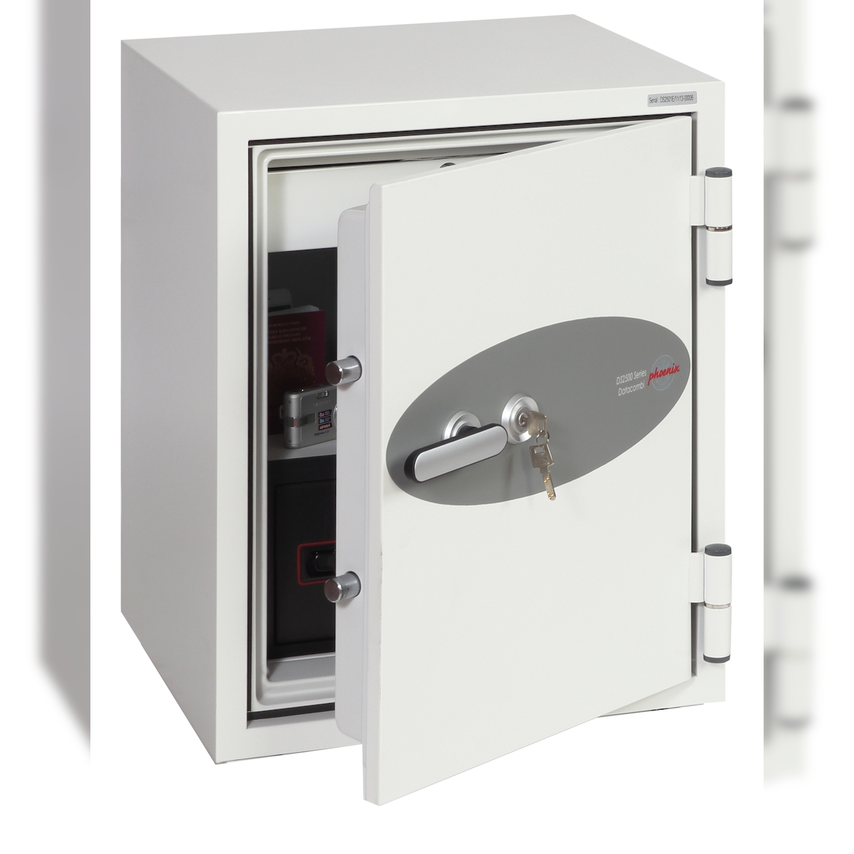Phoenix DS2501K Datenschutztresor Datacombi elek Tastenschloss Weiß Image