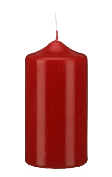 Kopschitz Kerzen Spitzkopf Stumpen Kerzen Weihnachtsrot 25 x Ø 7 cm, 6 Stück Image