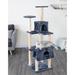 Go Pet Club 61" Cat Tree Manufactured Wood in Pink/White | 60.75 H x 25 W x 25.75 D in | Wayfair F725