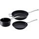 Le Creuset Toughened Non-Stick Cookware Set-3 Pieces, 16, 24, 26 cm, Aluminium, Black, 51804000010002