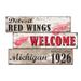 Detroit Red Wings 24" 3-Plank Welcome Sign