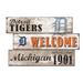 Detroit Tigers 24" 3-Plank Welcome Sign