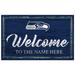 Seattle Seahawks 11" x 19" Personalized Team Color Welcome Sign