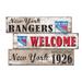 New York Rangers 24" 3-Plank Welcome Sign