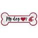 Washington State Cougars 6" x 12" Team Dog Bone Sign