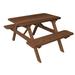 Longshore Tides Rectangular Outdoor Picnic Table Wood in Brown | 55" x 60" x 30" | Wayfair 60ACDFEFD54B48AEBB185EEF31AC0880
