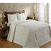 Trevor Collection Tufted Chenille Bedspread Set by Better Trends in Ivory (Size FULL/DOUBLE)