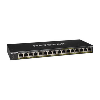Netgear GS316PP 16-Port Gigabit PoE+ Compliant Unmanaged Switch GS316PP-100NAS