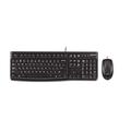 Logitech MK120 Kabelgebundenes Tastatur-Maus-Set, Optische Maus, USB-Anschluss, PC/Laptop, Hebräisches Layout - Schwarz