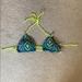American Eagle Outfitters Swim | American Eagle String Bikini Top (Removable Pads) | Color: Blue/Green | Size: M