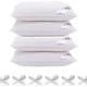 Adam Home Duck Feather Pillows Pack of 4 with Extra Soft Filling and Naturally Comfortable for Use with Down Proof Fabric Anti-Allergy Hotel Bed Pillows