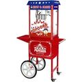 Royal Catering Popcornmaschine mit Wagen - USA-Design - rot